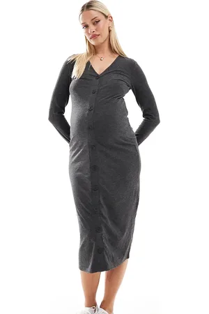 Mama;licious Mamalicious Maternity nursing function cardigan midi dress in