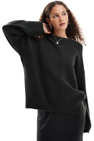 Weekday Elissa wool oversized sweater in dark melange