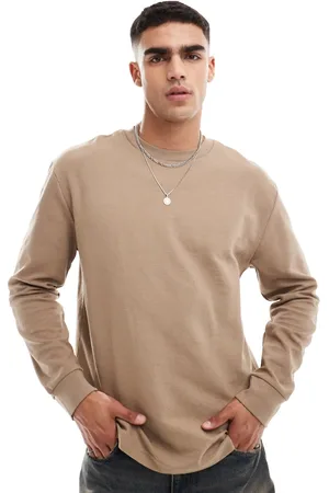 Cotton On Cotton On loose fit ribbed long sleeve t-shirt in taupe