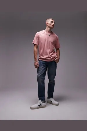 Topman Taper jeans in mid wash