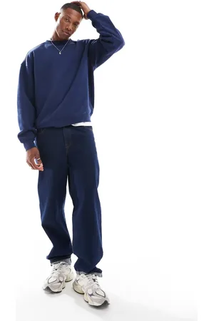 Cotton On Cotton On boxy fit crew fleece sweatshirt in indigo