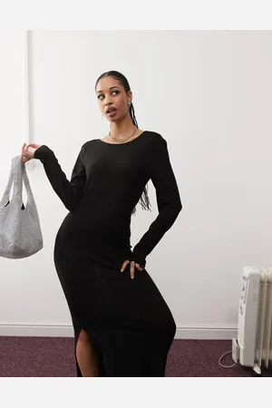 Noisy May Scoop back knit maxi dress in texture