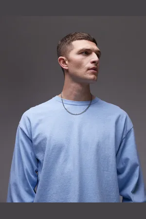 Topman Vintage wash long sleeve t-shirt in light