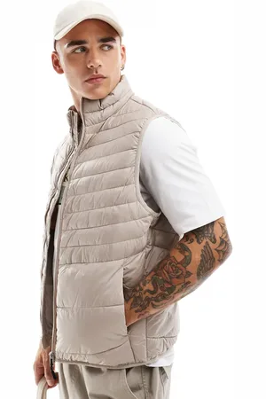 JACK & JONES Packable padded vest in off