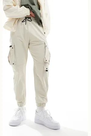 Bershka Tech cargo pants in sand
