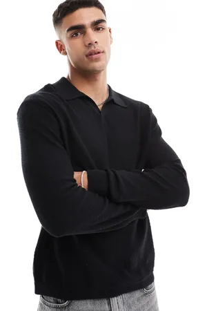 Cotton On Cotton On long sleeve knitted polo lightweight sweater in