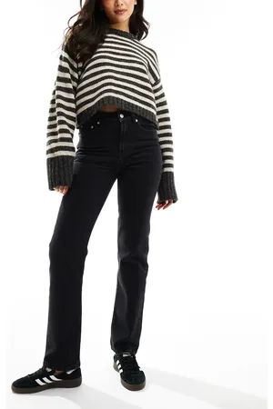 ASOS High rise slim straight jeans in