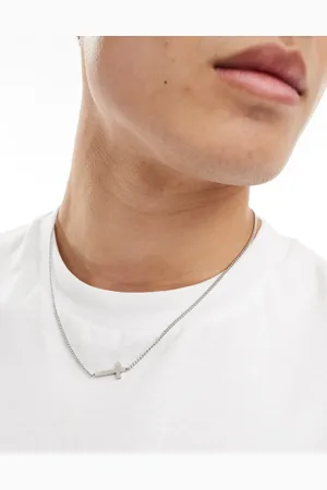 LOST SOULS Long necklace with cross detail in stainless steel
