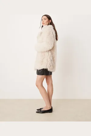 Glamorous Fluffy faux fur boxy coat