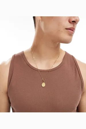 LOST SOULS Snake engraved pendant necklace in 18k plated