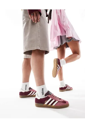 adidas Gazelle Indoor sneakers in burgundy and white