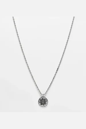 Reclaimed Unisex chain with sun pendant in burnished