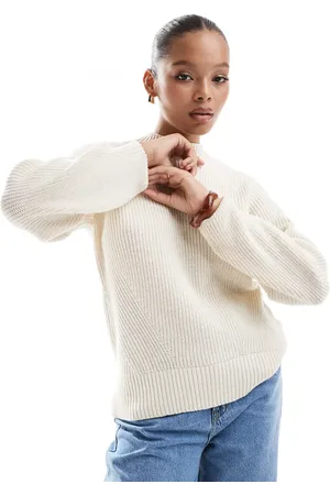 SELECTED Femme sweater with oversized sleeves in cream