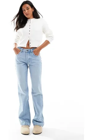 Stradivarius STR straight leg jeans in light wash