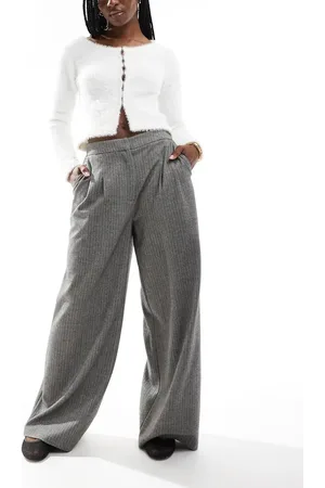 ASOS Wide leg tailored pants in herringbone