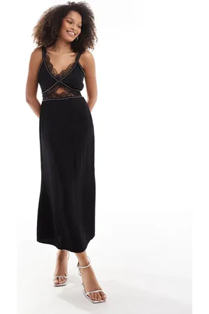 Never Fully Dressed Mimi studded lace midaxi dress in