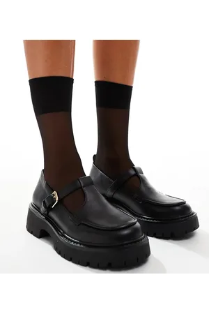 London Rebel London Rebel Tilly wide fit chunky mary janes in