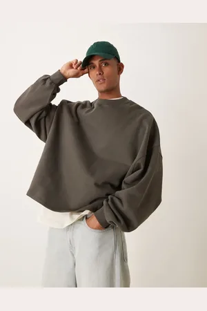 ASOS Essential extreme oversized sweatshirt in khaki