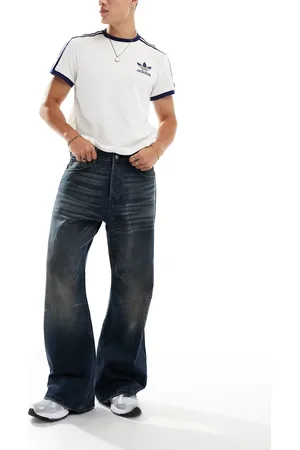 Weekday Time baggy fit bootcut jeans in deep ocean