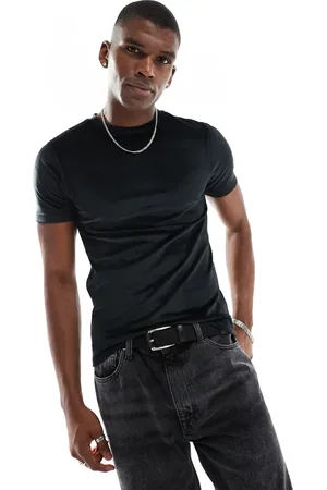 ASOS Muscle fit t-shirt in velour