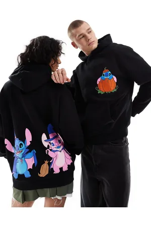 ASOS Disney Halloween oversized hoodie with Stitch prints in