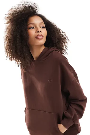 Miss Selfridge Oversized hoodie in choc