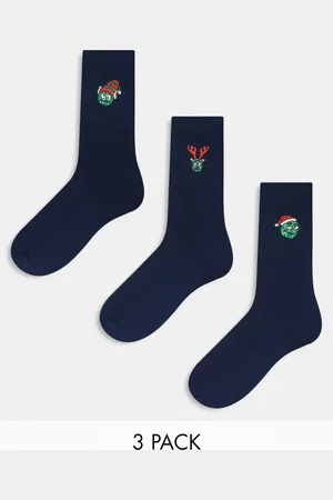 ASOS 3 pack Christmas sprout socks in