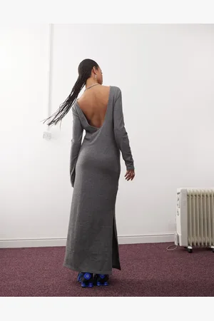 Noisy May Scoop back knit maxi dress in texture