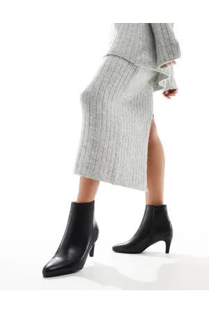 ONLY Faux leather heeled ankle boots in