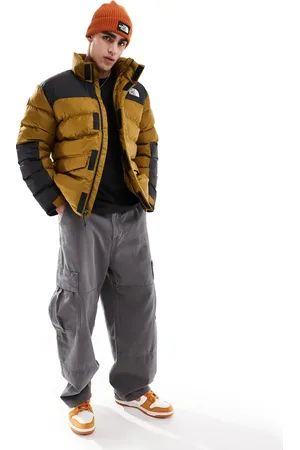 The North Face Limbara insulated hooded jacket in moss and black