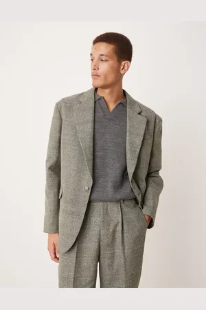 ASOS Relaxed slouchy dad suit jacket in tweed