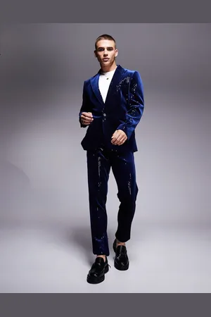 ASOS Skinny suit pants in velvet sequin in
