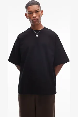 Topman Premium heavyweight oversized fit mid sleeve T-shirt 300gsm in