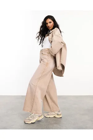 ASOS Weekend Collective wide leg jeans in acid wash - part of a set