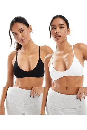 Cotton On Cotton On seamless rib padded triangle bralette 2 pack