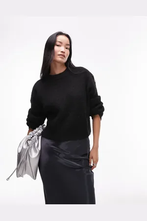Topshop Knitted fluffy relaxed ultimate sweater in
