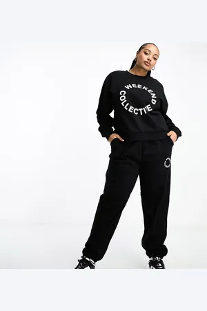 ASOS Weekend Collective Curve oversized sweatpants with logo in - part of a set