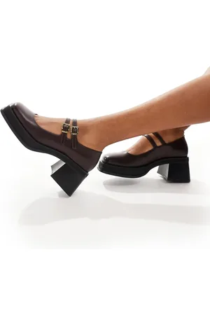 WALK LONDON L mary jane shoes in burgundy leather