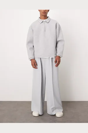 ASOS Smart extreme wide leg pants with front pleat in light
