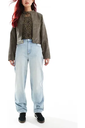 Reclaimed 90s straight jeans in light wash