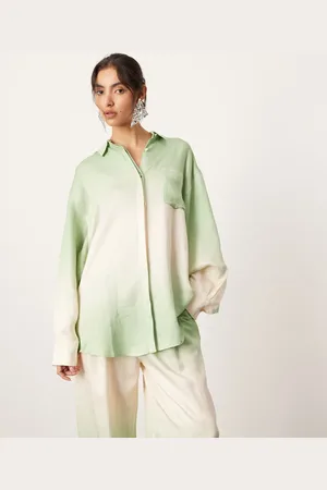 ASOS Oversized shirt in green ombre print - part of a set