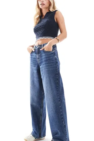 Miss Selfridge Baggy jeans in indigo wash
