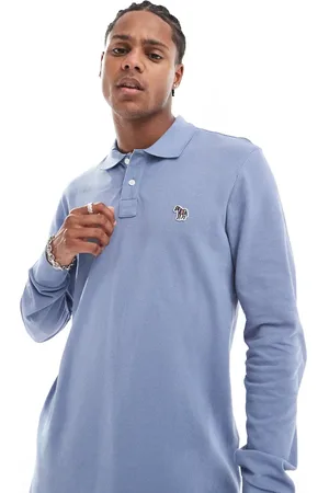 Paul Smith Regular fit logo long sleeve polo in