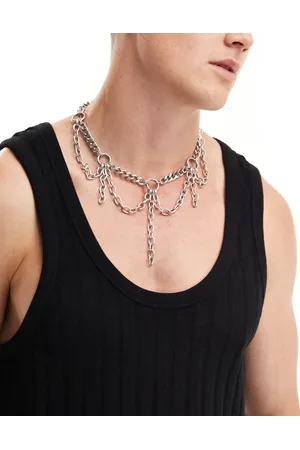 ASOS Statement draped chain necklace in tone
