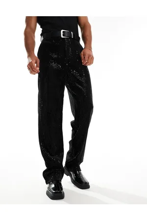 ASOS Smart high waist straight pants in sequin