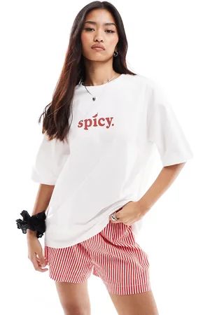 JJXX Oversized t-shirt with spicy chest print in