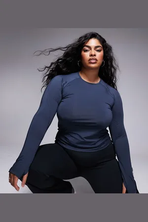 ASOS Curve Icon slim fit active long sleeve top in