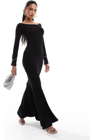 ASOS Off the shoulder maxi dress with bangle trim details in