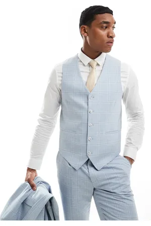 Shelby & Sons Shelby and Sons slim richmond suit vest in light