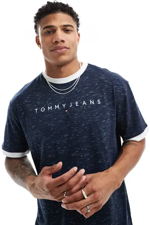 Tommy Hilfiger Linear logo ringer T-shirt in